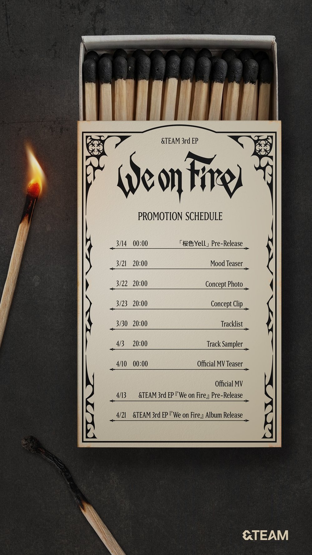 &TEAM 3rd EP『We on Fire』Promotion Schedule公開 次なる挑戦へ